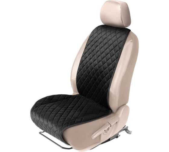 Накидка из алькантары на переднее сиденье автомобиля AutoFlex черный 91041