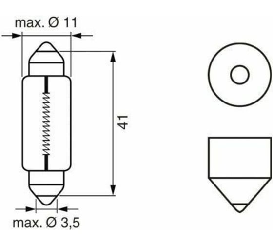 Лампа BOSCH 10W 24V 1 987 302 521 UNIVERSAL /SV8,5-8 10W 24V 1 987 302 521