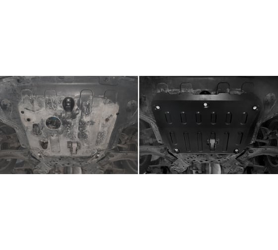 Защита картера + КПП АвтоБроня комплект крепежа, Hyundai Creta, 2016-2021 111.02360.1.1