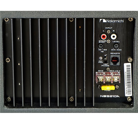 Корпусной активный сабвуфер закрытого типа NAKAMICHI 2х10", 2х100 Вт, 1000 Вт NBS210A NAK-NBS210A