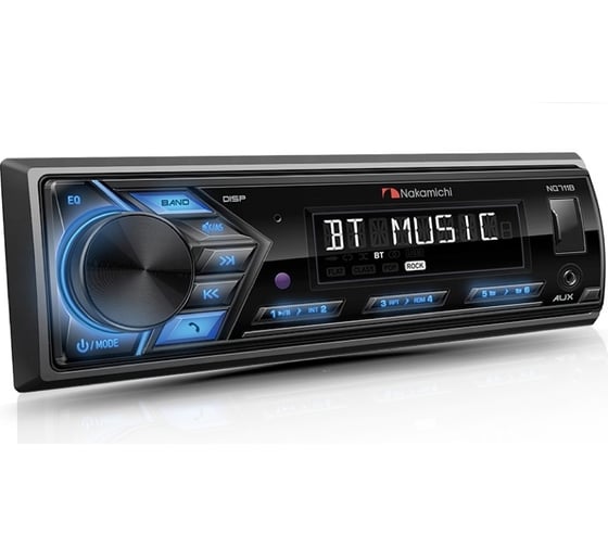 Медиа-ресивер NAKAMICHI 1 din, USB, AUX, ВТ, 4х50 Вт, съемная панель, 256 цветов NQ711B NAK-NQ711B