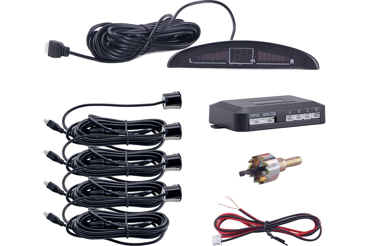 Парктроник SWAT Black 4 датчика, d 18 мм PT-104B - выгодная цена ...