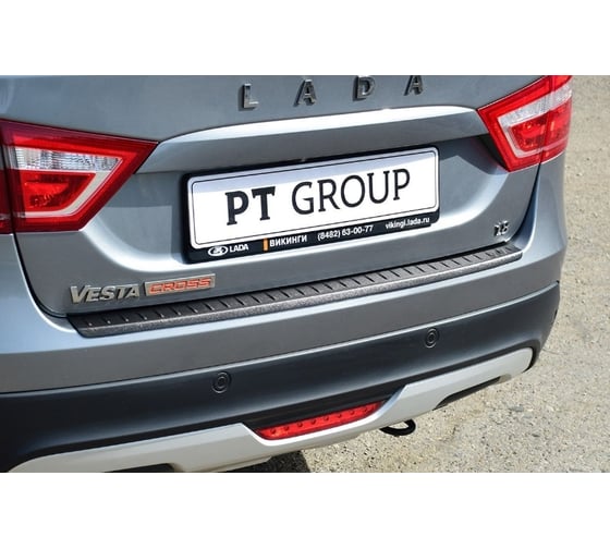 Накладка на задний бампер PT Group ABS, для LADA Vesta SW Cross 2017- г.в. 01410401 LSC111301