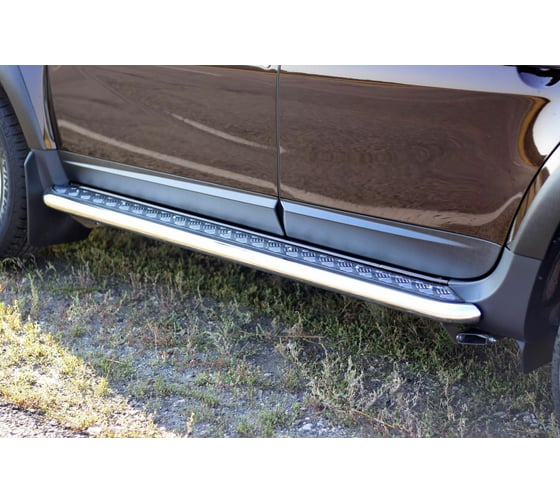 Защита порогов PT Group Эстонец 51 мм, Duster 2012- г.в./Terrano 2014- г.в., комплект 07010205 RDU220302