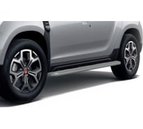 Защита порогов с алюминиевой площадкой PT Group Ø51 мм, ИСКРА (ППК), RENAULT Duster 2021 RDU-21-330301.11