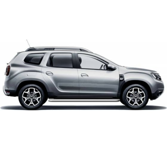 Защита порогов с алюминиевой площадкой PT Group Ø51 мм, ИСКРА (ППК), RENAULT Duster 2021 RDU-21-330301.11