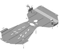 Стальная защита ООО Трио Сервис 2 мм, двигатель, КПП, BMW 540i 1996-2000 г.в. MOTODOR 00231