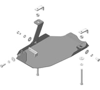 Стальная защита ООО Трио Сервис ЗДф, Hyundai Santa Fe 2018-20, KIA Sorento Prime 2015-20 MOTODOR 00943