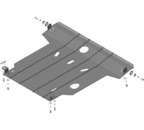 Стальная защита ООО Трио Сервис 2 мм, двигатель, КПП, Hyundai Avante MOTODOR 00904
