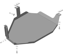 Стальная защита ООО Трио Сервис Б, Hyundai Santa Fe 2018-20, KIA Sorento Prime 2015-20 MOTODOR 00942