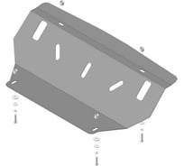 Стальная защита ООО Трио Сервис 2 мм, радиатор, Mitsubishi Pajero IV MOTODOR 01341