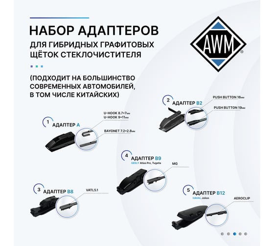 Щетка стеклоочистителя гибридная H 13 R AWM 410000030