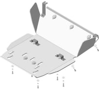 Алюминиевая защита ООО Трио Сервис 8 мм, VW Amarok, 2016- MOTODOR 382711