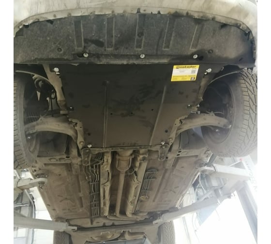 Стальная защита ООО Трио Сервис 2 мм, двигатель, КПП, Renault Scenic/Megane II MOTODOR 01719
