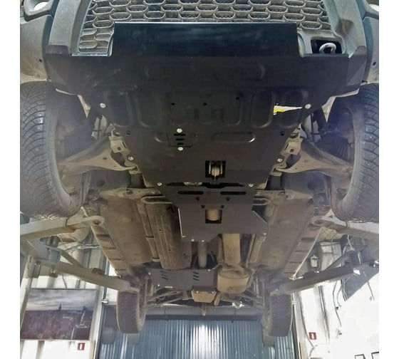 Стальная защита ООО Трио Сервис 2 мм, двигатель, Renault Duster, Kaptur, Arkana MOTODOR 01739