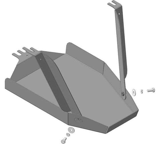 Стальная защита ООО Трио Сервис 2 мм, ЗДф, Havall H6, с 2015 г., F7 с 2019 г. MOTODOR 03122 1