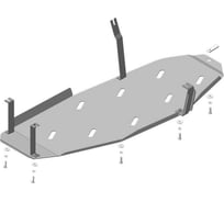 Стальная защита ООО Трио Сервис Б, Mitsubishi Pajero 2006-, только с защитой КПП MOTODOR 11337