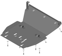 Стальная защита ООО Трио Сервис 3 мм, Volkswagen Amarok, с 2016 г.в. MOTODOR 12723
