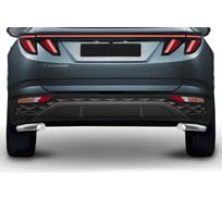 Защита заднего бампера Rival d57, Hyundai Tucson (2021-), уголки + комплект крепежа R.2314.002