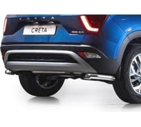 Защита заднего бампера Rival d57 Hyundai Creta 2021, уголки + комплект крепежа R.2315.002