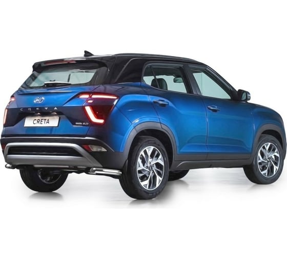 Защита заднего бампера Rival d57 Hyundai Creta 2021, уголки + комплект крепежа R.2315.002
