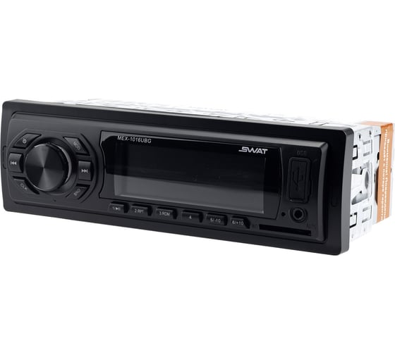 Медиа-ресивер SWAT 1 din, 4x50 Вт, MP3, USB, SD, зеленые кнопки MEX-1016UBG