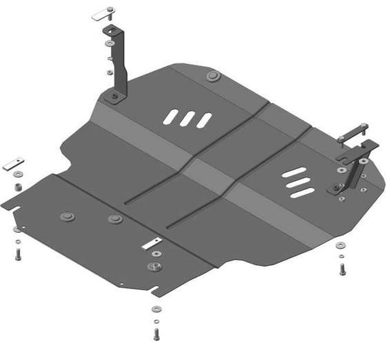 Стальная защита ООО Трио Сервис двигатель, КПП, VW Caddy, V=1.6D/2.0D 2010-2021 MOTODOR 02733 1