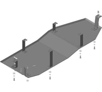 Стальная защита ООО Трио Сервис 3 мм, ББ, MB Vito W-447, V=2.2D MOTODOR 11204
