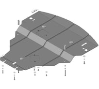 Стальная защита ООО Трио Сервис 2 мм, двигатель, Infiniti M 56S MOTODOR 08005