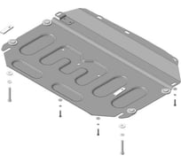 Стальная защита ООО Трио Сервис 2 мм, двигатель, КПП, Hyundai Elantra, KIA Cee'd, Cerato MOTODOR 70919