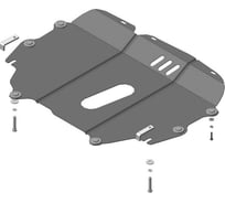Стальная защита ООО Трио Сервис 2 мм, двигатель, КПП, Changan Eado 2013-2016 MOTODOR 67202