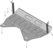 Стальная защита ООО Трио Сервис 2 мм, Hyundai Ix35, Kia Sportage MOTODOR 70904
