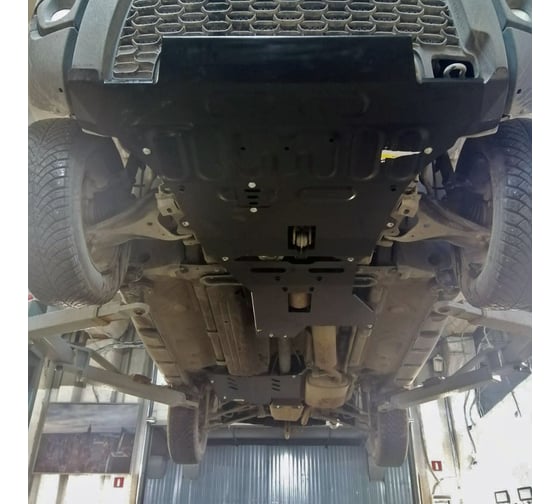 Стальная защита ООО Трио Сервис 2 мм, ПБ, двигатель, КПП, Renault Duster 2015-2020 MOTODOR 71701