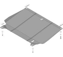 Стальная защита ООО Трио Сервис 2 мм, двигатель, КПП, Chevrolet Lacetti 2004- MOTODOR 63002