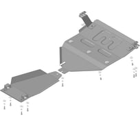 Стальная защита ООО Трио Сервис 2 мм, радиатор/двигатель/КПП Iveco Daily 2012 MOTODOR 26904