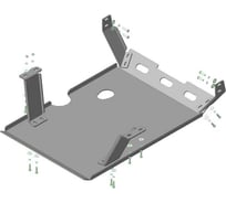 Стальная защита ООО Трио Сервис 6 мм, радиатор, KAMAZ 65115 MOTODOR 27710