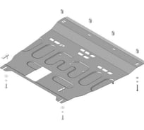 Стальная защита ООО Трио Сервис двигатель, КПП, Kia Optima, Hyundai Sonata MOTODOR 70914