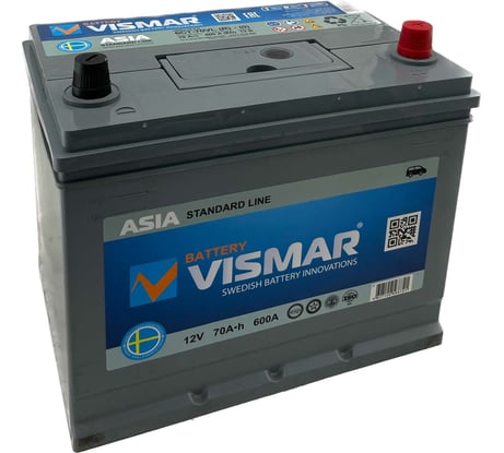 Аккумулятор VISMAR ST ASIA 6СТ-70 L (R)-(0) 600А 260/175/225 4627129568721
