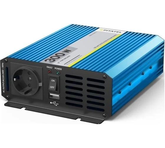 Инвертор Pitatel 12В/220В, чистый синус, 300W KV-P300U.12