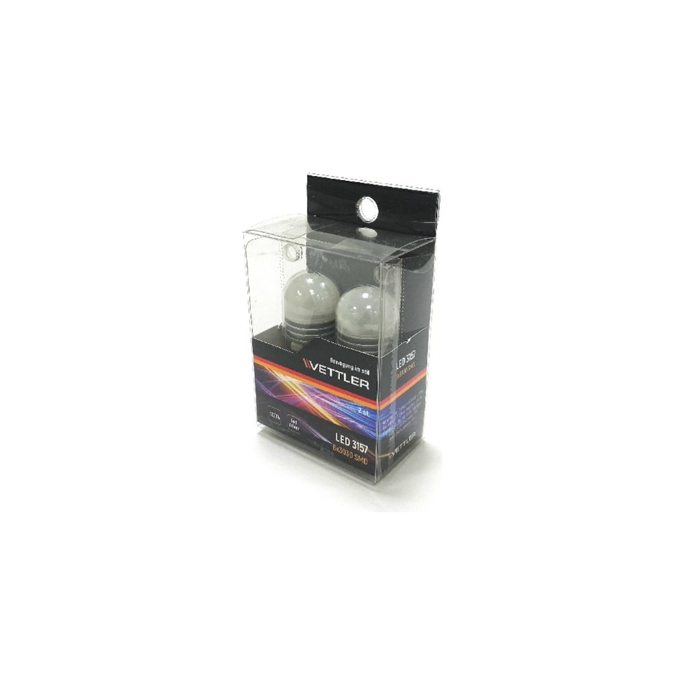 Лампа светодиодная 12/24V 3157-6 SMD (3030) (W2.5x16q) белая 4 конт (к-т 2шт) (VETTLER)!!!!