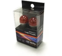 Светодиодная лампа VETTLER 12/24 V S25-6 3030 SMD, 2 шт. S25122430306Red