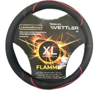 Оплетка на руль VETTLER FLAMME XL, 41-42 см, экокожа, красный XLFLAMMEred