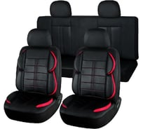 Автомобильные универсальные чехлы VETTLER карбон,черно-красный Jaguar Jaguar 7308468