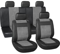 Автомобильные универсальные чехлы VETTLER полиэстер+вельвет, черное-серый IRBIS