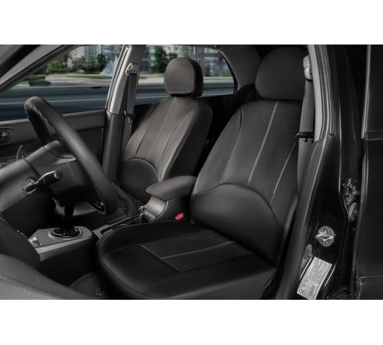 Универсальные чехлы для автомобильных сидений AutoFlex, комплект 2 шт., экокожа SC.U2.TW 1