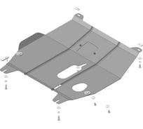 Стальная защита ООО Трио Сервис 2 мм, двигатель, КПП, Ravon Nexia R3, V=1.5, 2015- MOTODOR 68101