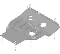 Стальная защита ООО Трио Сервис 2 мм, двигатель, КПП, Nissan Tiida MOTODOR 71427