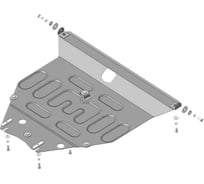 Стальная защита ООО Трио Сервис 2 мм, двигатель, КПП, Toyota Corolla MOTODOR 72506