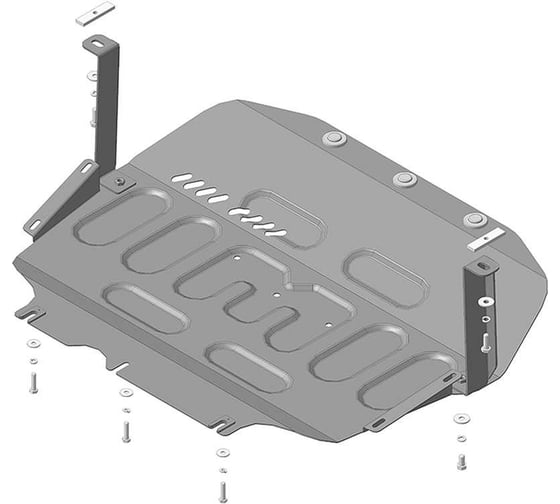 Стальная защита ООО Трио Сервис 2 мм, двигатель, КПП, VW Passat B8, V=1.8, 2015- MOTODOR 72746 1