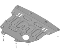 Стальная защита ООО Трио Сервис 2 мм, двигатель, КПП, Lada Vesta с 2015 MOTODOR 72113